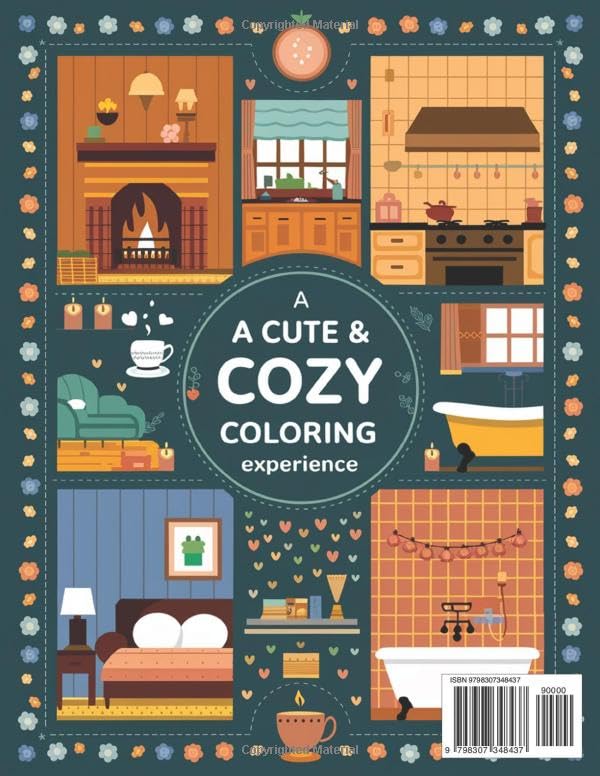 Cozy Corners:: A Coloring Book for Adults and Teens Featuring 59 Adorable Hygge Nooks and Relaxing Spaces (Cute and Comfy Coloring Books) image 3