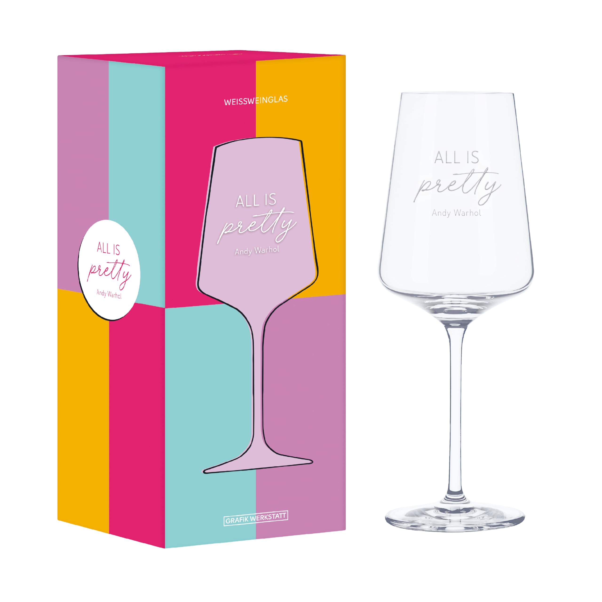 Verre à vin blanc de créateur Grafik-Werkstatt 410 ml collection d'art Ritzenhoff