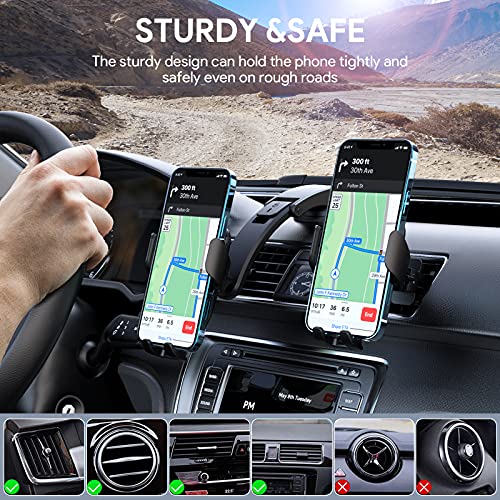 Cargador inalámbrico para coche anticaídas con sujeción automática para iPhone y Android Qi 5