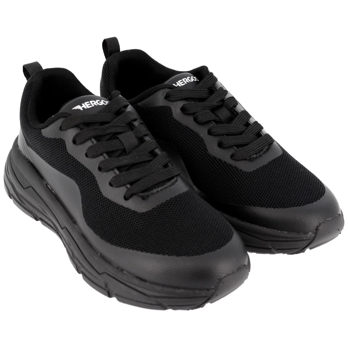 Hergos H3820 - Sneaker Leggera, Morbido Tessuto, Suola Flessibile Antiscivolo e Soletta Estraibile - Tessuto Nero
