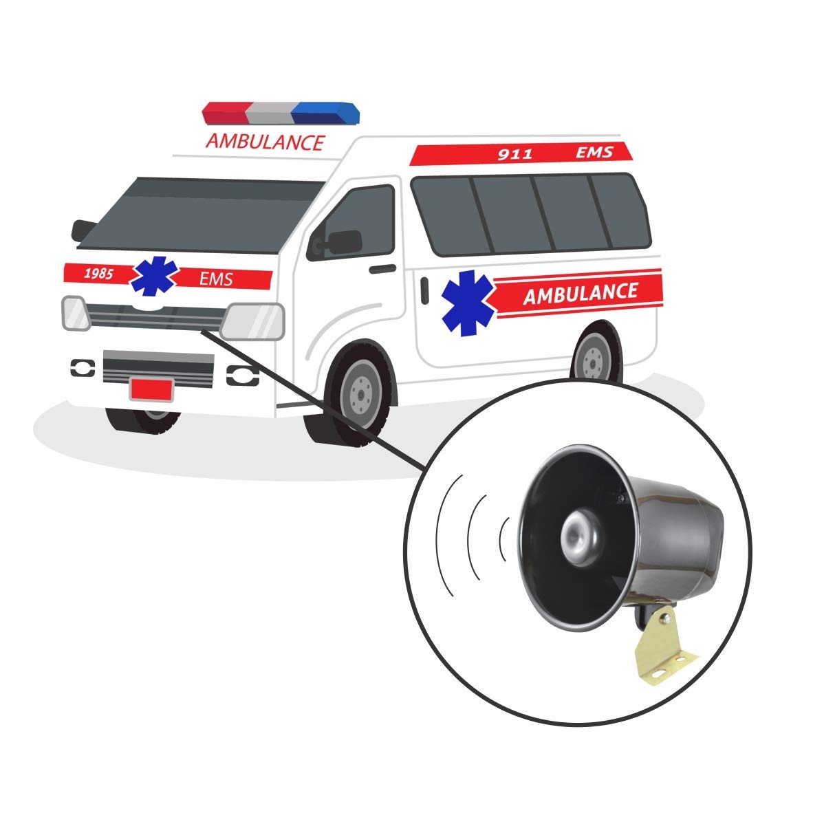 Buy Iota ABS Siren Ambulance Sound (12 V, Black) Online at Low Prices