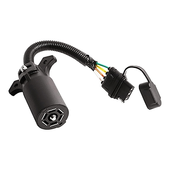 Oyviny 7到4路拖车插头转换器 RV刀片式7针变平式4针拖车接头