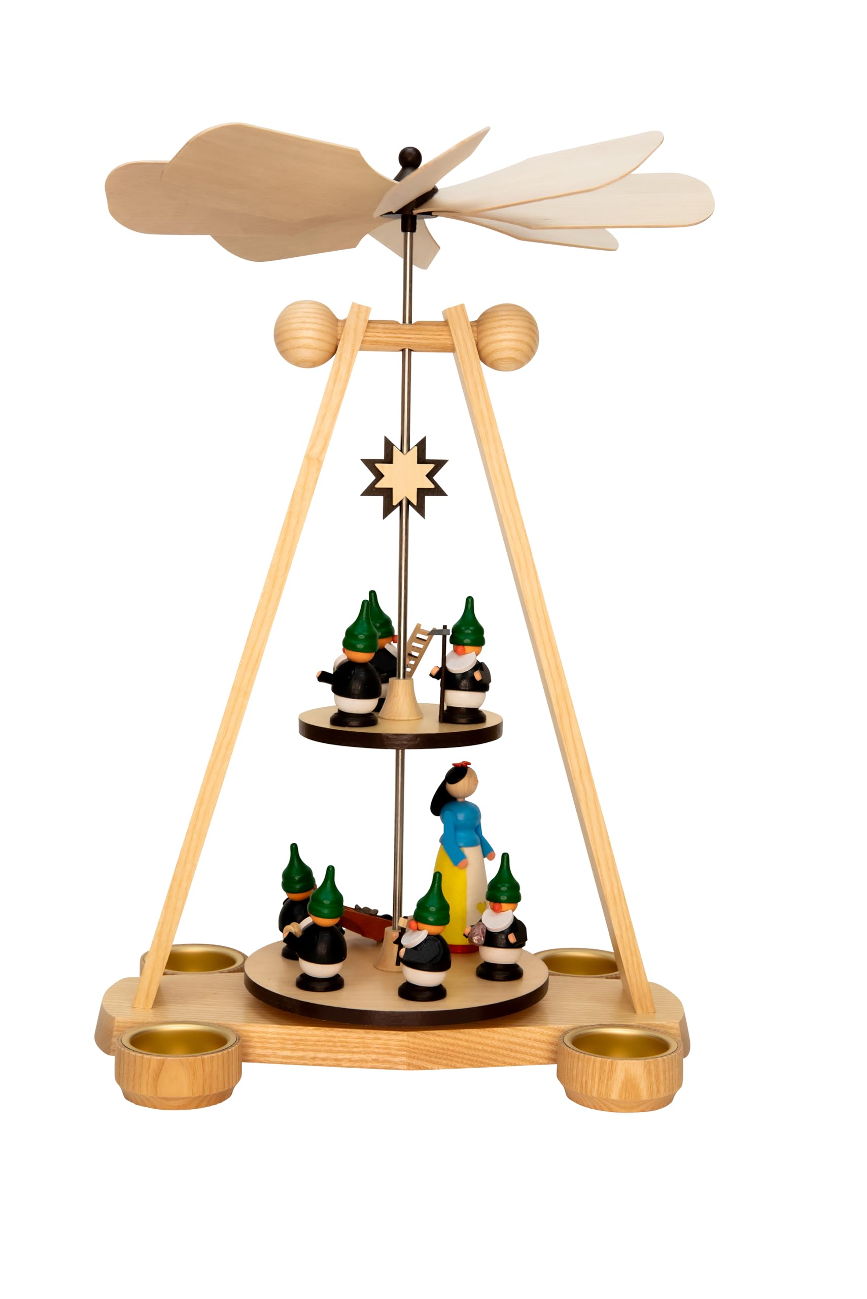 Pyramide de Noël bois Blanche-Neige le cadeau traditionnel idéal pour les fêtes