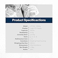 Vista 4 de Seattle Alki Scientific Lab Scale 105.82 oz x 0.00 oz Empresa USA Balanza de alta precisión para laboratorios