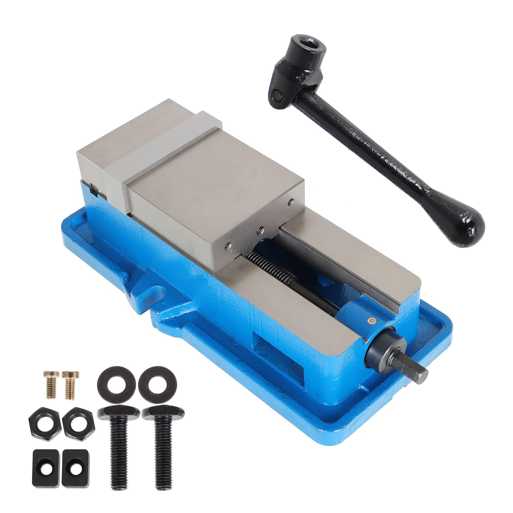 findmall 4 Inch Lock Down Vise Accuracy Milling Vise 4 Inch Jaw Width Drill Press Vise Milling Drilling Machine Bench Clamp Clamping Vice(4")