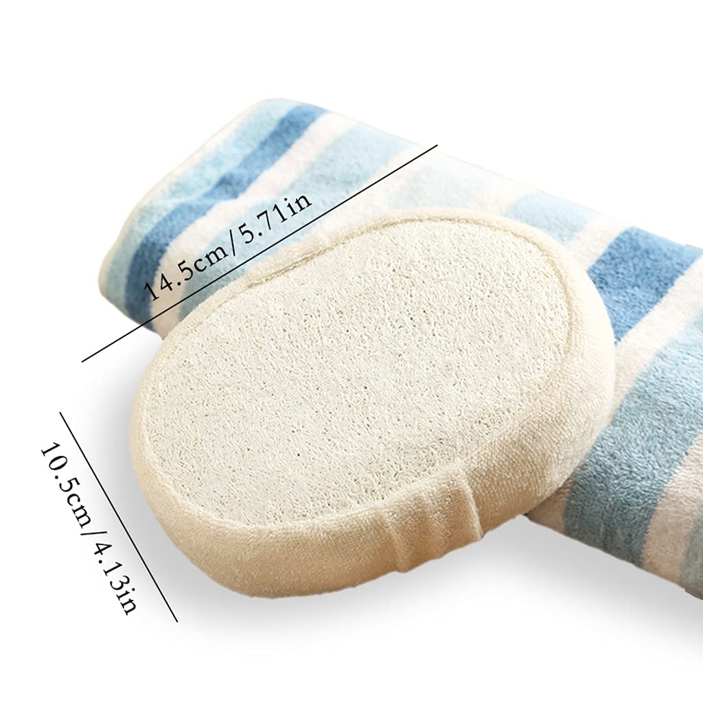 Asciugamano Esfoliante Spugna Loofah Scrubber Corpo Esfoliante, Tamponi e Spugne Loofah Naturali per Set da Bagno, Spugna Loofa Scrubber per Bagno e Doccia Guanti Esfolianti