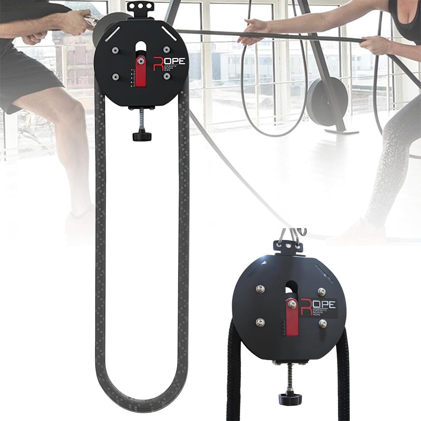 The Ultimate Endless Rope Trainer – do ćwiczeń, ramion, pleców, koordynacji ciała, system maszyn linowych z regulowanym oporem, maszyna do wyciągania kabli