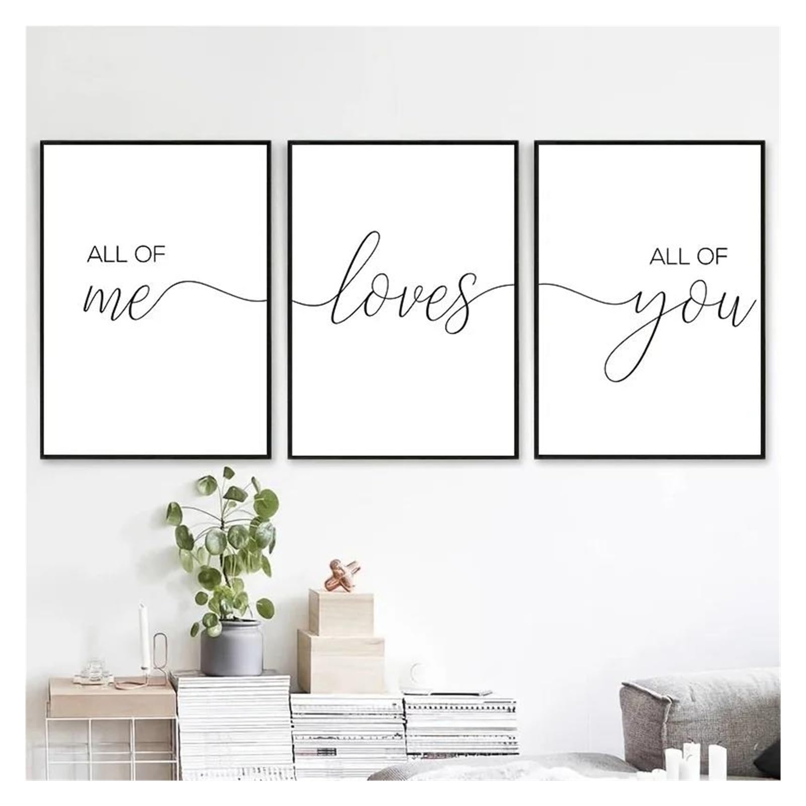 Tableau Déco Nature 3 pièces idéal pour créer une ambiance scandinave dans votre chambre