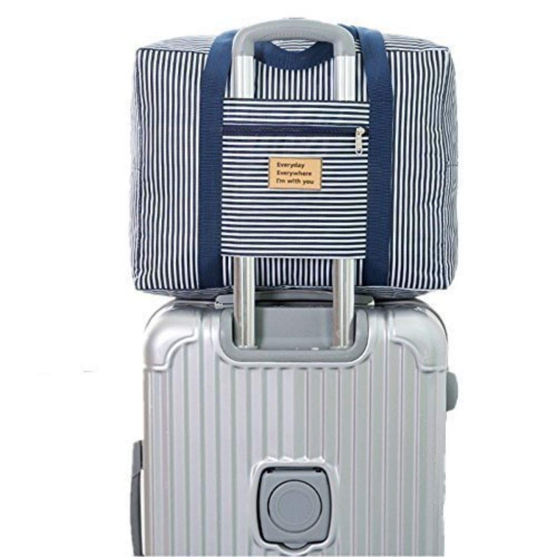 Unisex Nylon Travel Bag Large Capacity Waterproof Foldable Big Carry On Luggage Bag Shopping Handbag Lightweight Shoulder Bag Organizer (Multicolour)-image-11