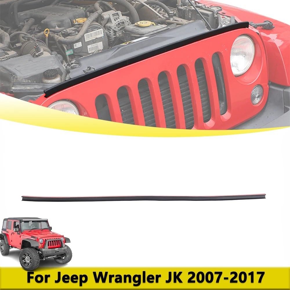 Gumowa uszczelka do szyby Pasuje do Wrangler JK 2007-2017 akcesoria zewnętrzne samochodu uszczelka maski przedni grill zderzaka pasek gumowy dekoracyjna pokrywa