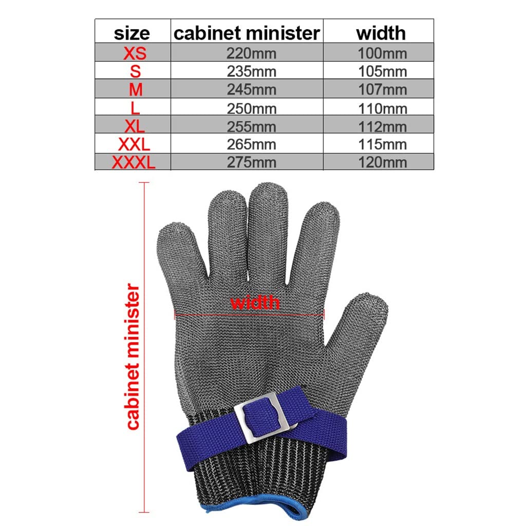 Safety Work Gloves Rękawice Kuchenne Do Żywności Rękawice Cięte I Dźgające Rękawice Ogrodowe Ogrodnictwo Bezpieczeństwo Rękawice Stalowe Drut Materiał (Size : 6pcs/xl)