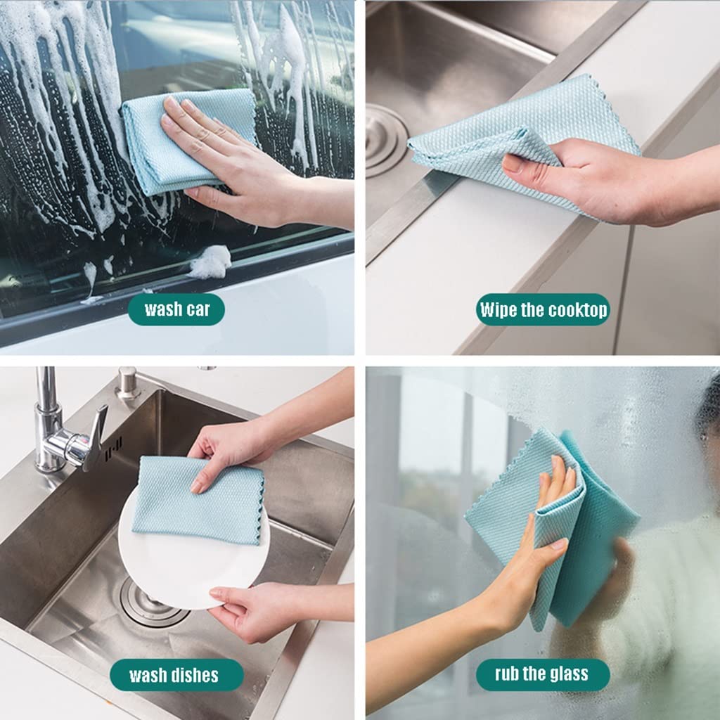 Mikrofaser-Reinigungstuch, Reinigungstuch Mikrofaser-Reinigungstuch, Mehrzweck-Fischschuppentuch for Küche/Bad/Büro, Leicht zu reinigen, Starke Wasseraufnahme(20pcs,40x50cm)