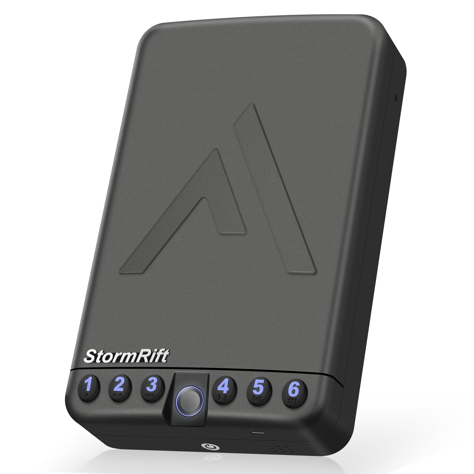 Photo 1 of Small Safe for Handgun - Biometric Pistol Safe Gun Lock Box with Fingerprint Digital Keypad Access, Portable Quick Access Travel Gun Safes for Car Home Nightstand Bedside Drawer