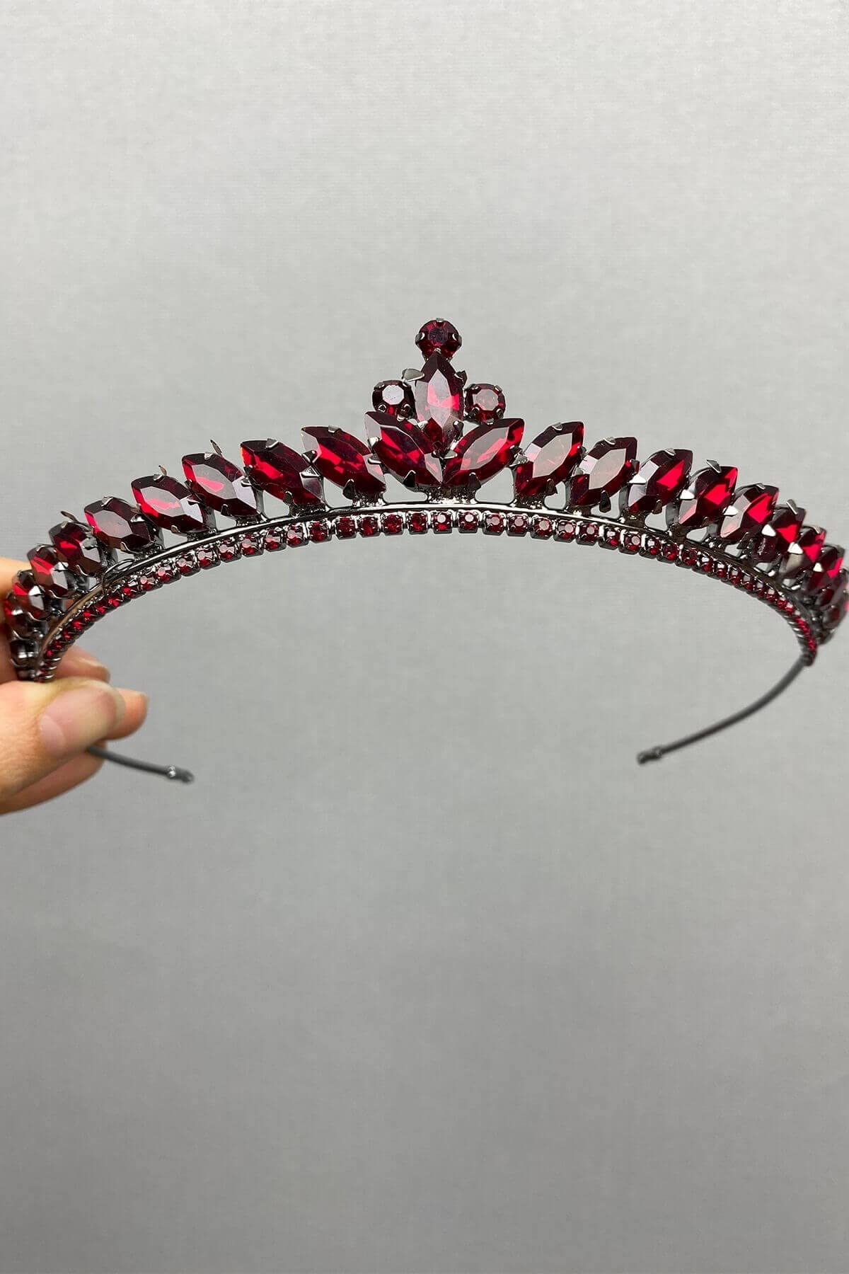 Hobigram Bordo Es Model İnce Gelin Ve Kına Tacı