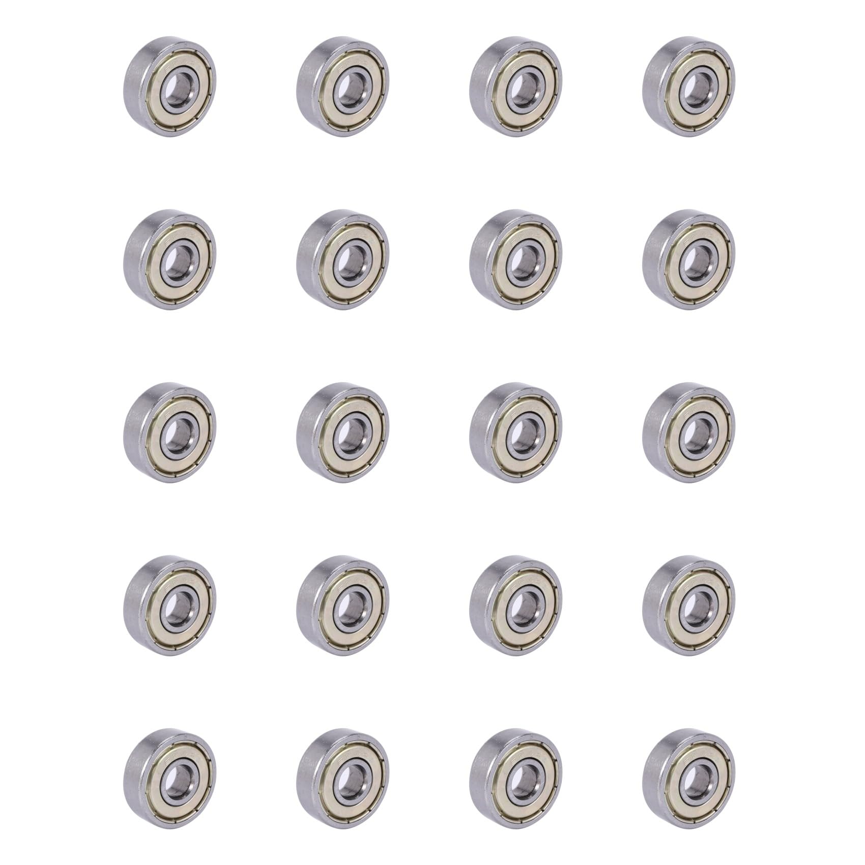 Ctrlzs Silver 20X 626Z Double Sealed Ball Bearings 6X19x6mm Carbon Steel
