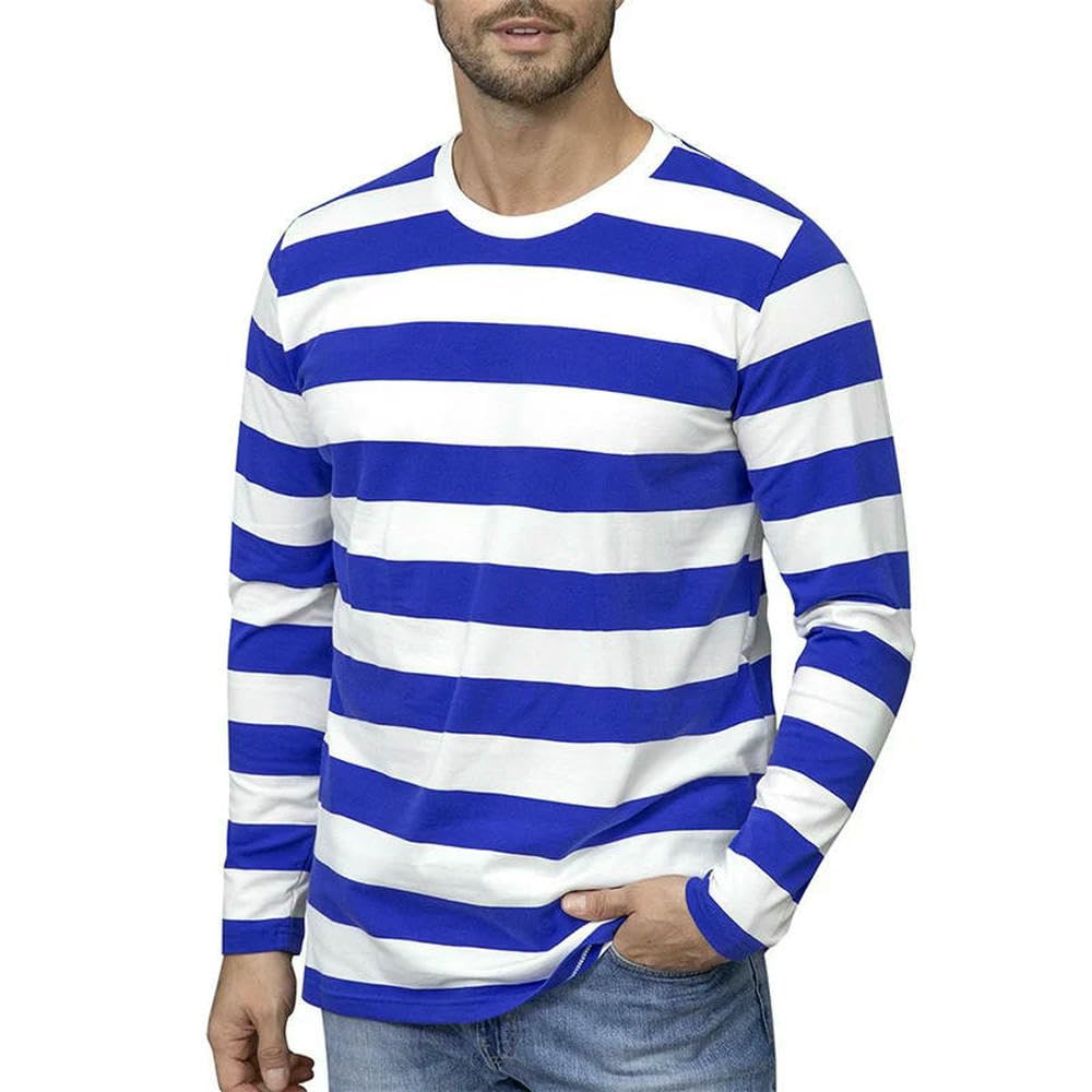 ZBDZSW Klasyczna kontrastowa bluza z paskami Męska odzież Długi rękaw Bluza 3D Nadruk Kolorowy Codzienny Casual O-neck Bluzy z kapturem