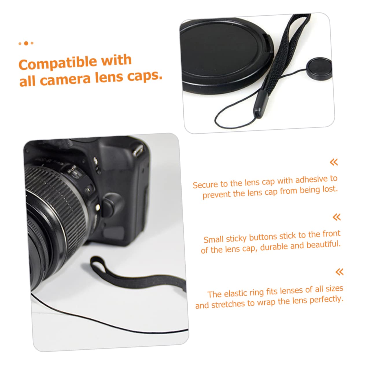 NUOBESTY Correa Adhesiva Antipérdida Para Cámara Práctico Para Cubierta De Accesorios De Fotografía