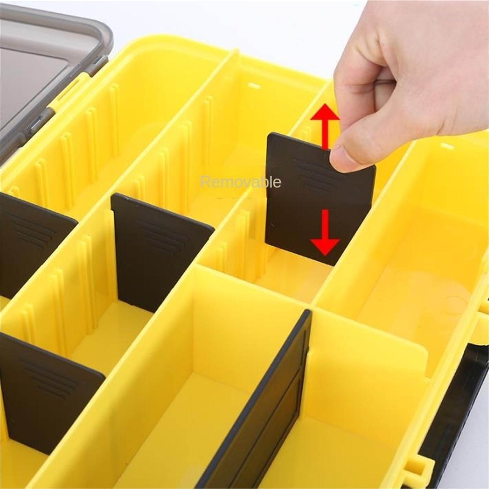 Caja De Pesca Caja Pesca Organizador De Caja De Aparejos De Pesca, Contenedor De Caja De Aparejos De Pesca A Granel Con Divisores Ajustables Accesorios Pesca(Grün)