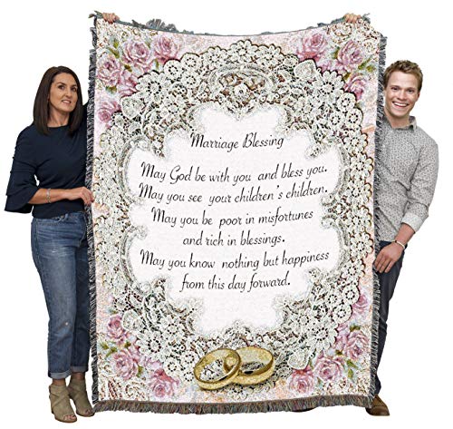 Pure Country Weavers Marriage Blessing Blanket - Wedding Gift Tapestry