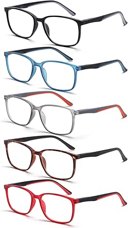 Gaoye 6 Pack Reading Glasses Men/Women, Eyeglasses, Blue - View #5
