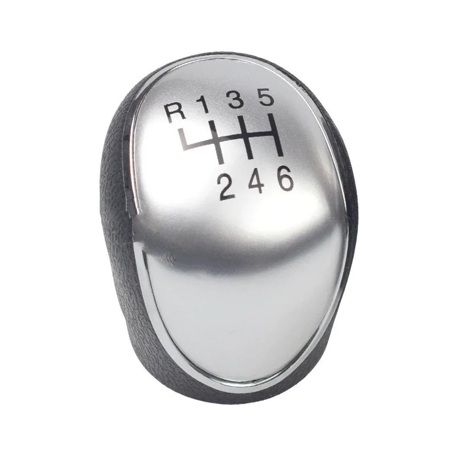 SAUANMNKTP Gearshift Knob for Hyundai for IX35 2012-2016 6 Speed Gear Shift Knob Lever Stick(Silver 6 Speed)