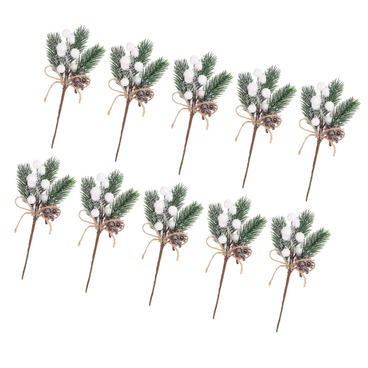 Cabilock 4 Sätze Teiliges Künstliche Beeren Zweige Für Weihnachtsbaum Dekoration DIY Bastelbedarf Fotorequisiten Festliche Mit Tannenzweigen Und Bunten Farben 12 Stück * 4