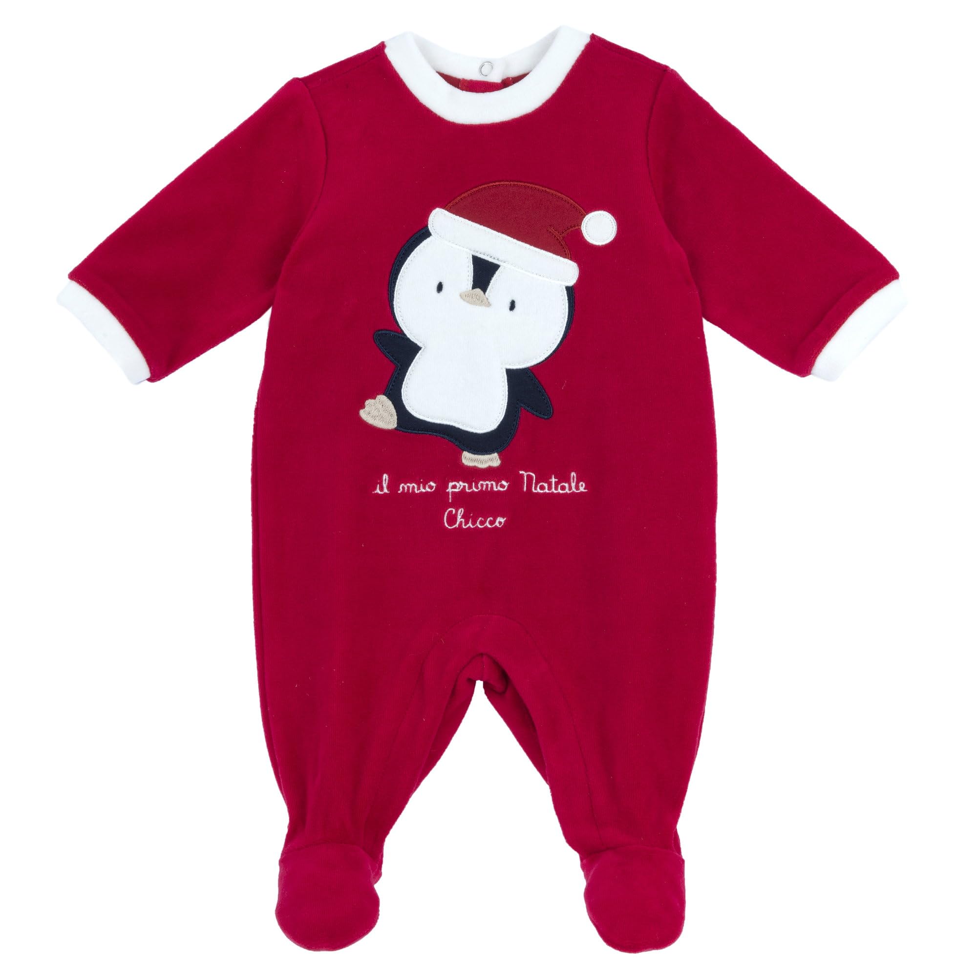 Chicco, Tutina Natale Neonato e Neonata, con Pratica Chiusura sulla Schiena, in Morbido Tessuto, Abbigliamento Neonato/Neonata 0-24 Mesi, Idea Regalo Nascita, Designed in Italy