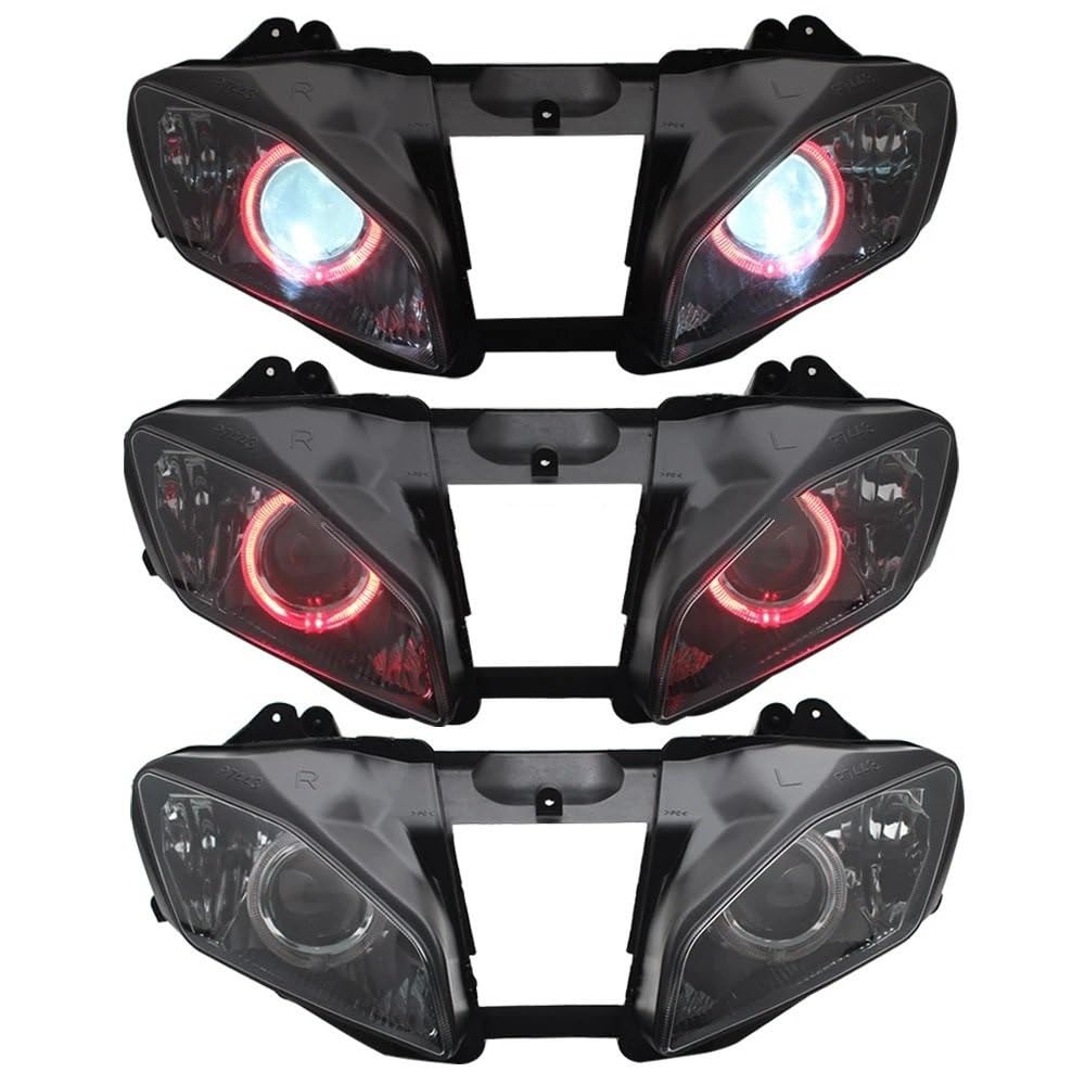 Dirt Bike Reflektor Motocykl Head Light Pasuje do YZF R6 2006 2007 reflektor motocyklowy Angel Eyes reflektor LED reflektor HID montaż