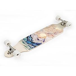 VOLADOR Urban Freeride Pro Longboard Cruiser 40inch | Canadian Maple Wood Deck & Forged Reverse Kingpin Truck | Drop Through Longboard Complete Setup for Urban Commuting (Wonderland)