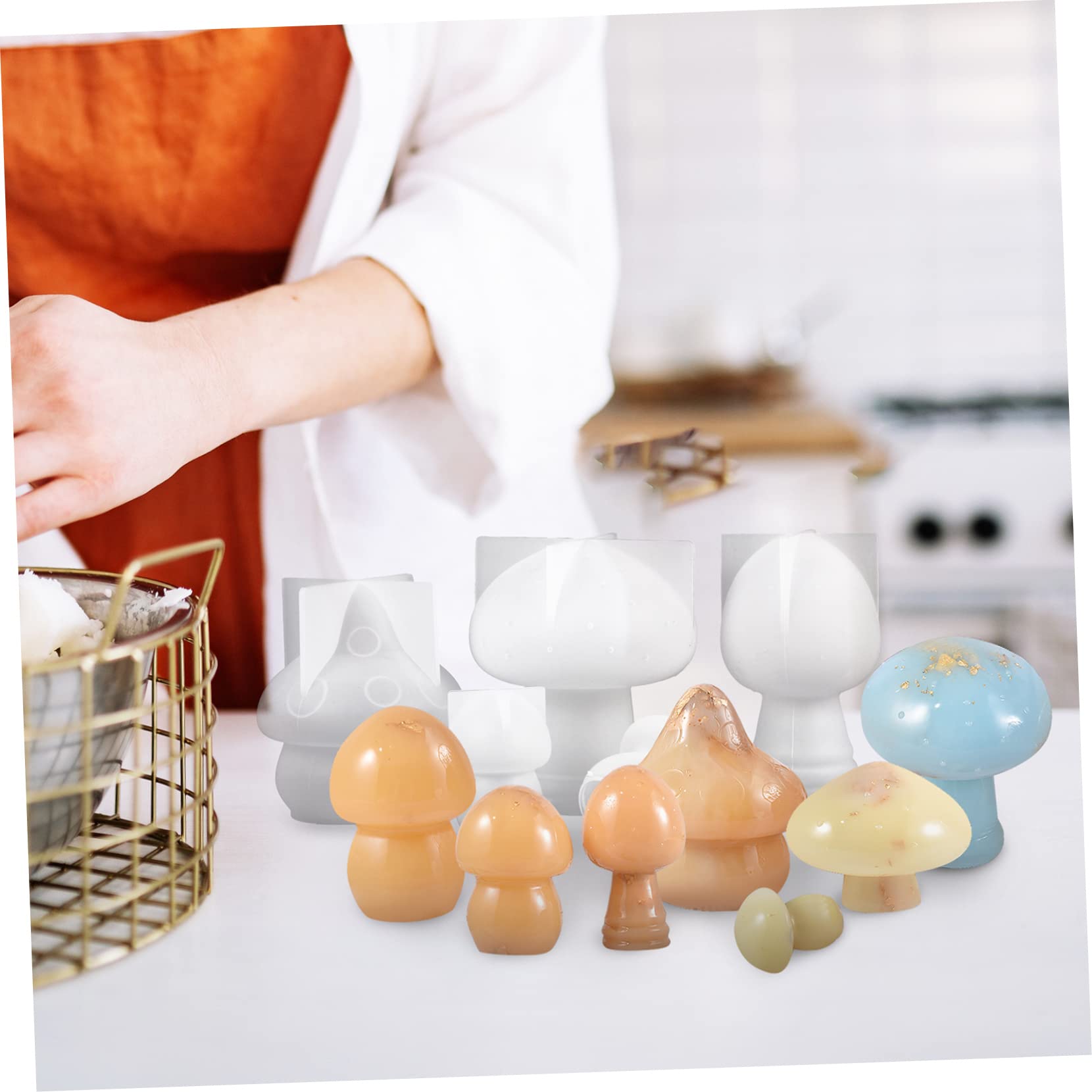 STOBOK 10pezzi Stampi Per Funghi in Silicone Per Resina Epossidica Fai Da Te Stampi Per Artigianato Creativo Per Decorazioni Da Tavolo Uniche