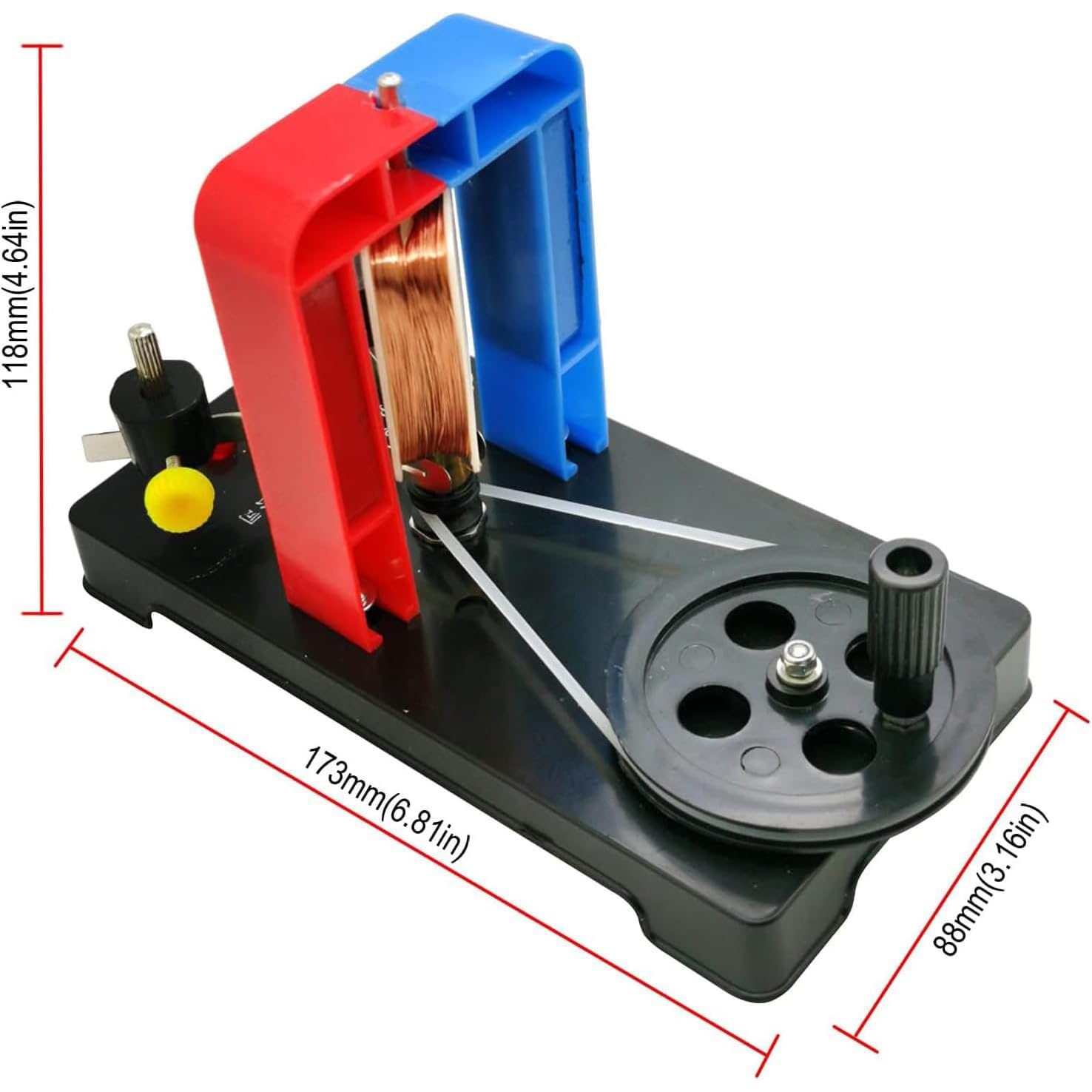Generatore a manovella, strumento educativo a induzione elettromagnetica, generatore elettrico DC per dimostrazioni di fisica