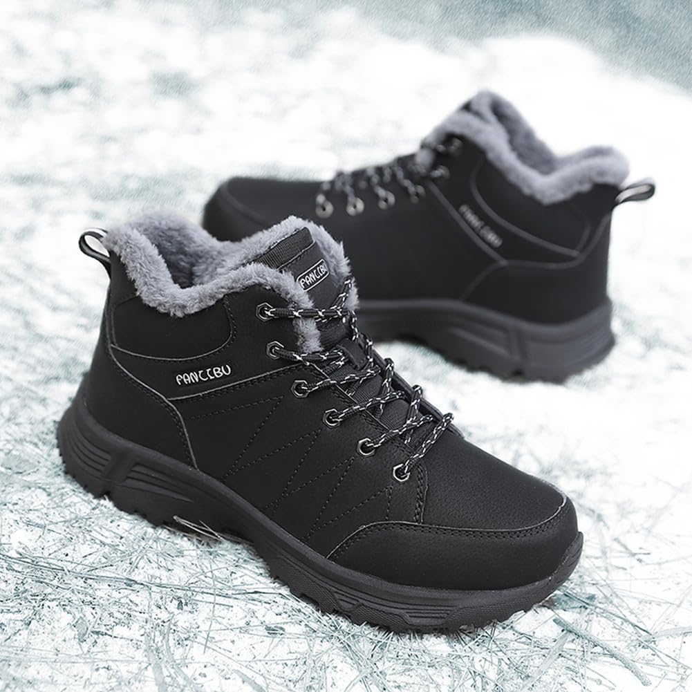 UIKGITP Bottes Impermeables Sports d'hiver pour Femme Bottes de neige avec style de randonnée pour Femme Bottes