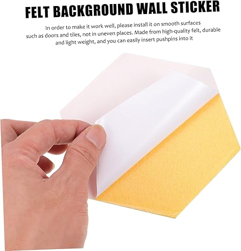 Miniatura 4 de 12 calcomanías de fieltro para pared, pizarra para decoración de abejas de miel, tablero de clavijas blancas para colgar, tablero hexagonal de