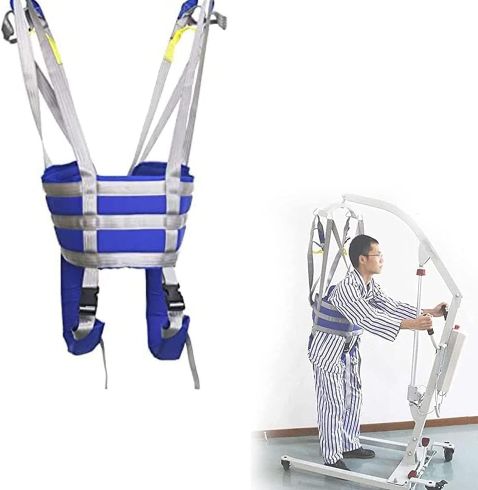 Arnés De Elevación para Inodoro, Paciente Honda Levantador Grúa Ayudas para Caminar De Pie Cinturón De Transferencia De Pacientes Entrenador Marcha De Rehabilitación para Ancianos(Large)
