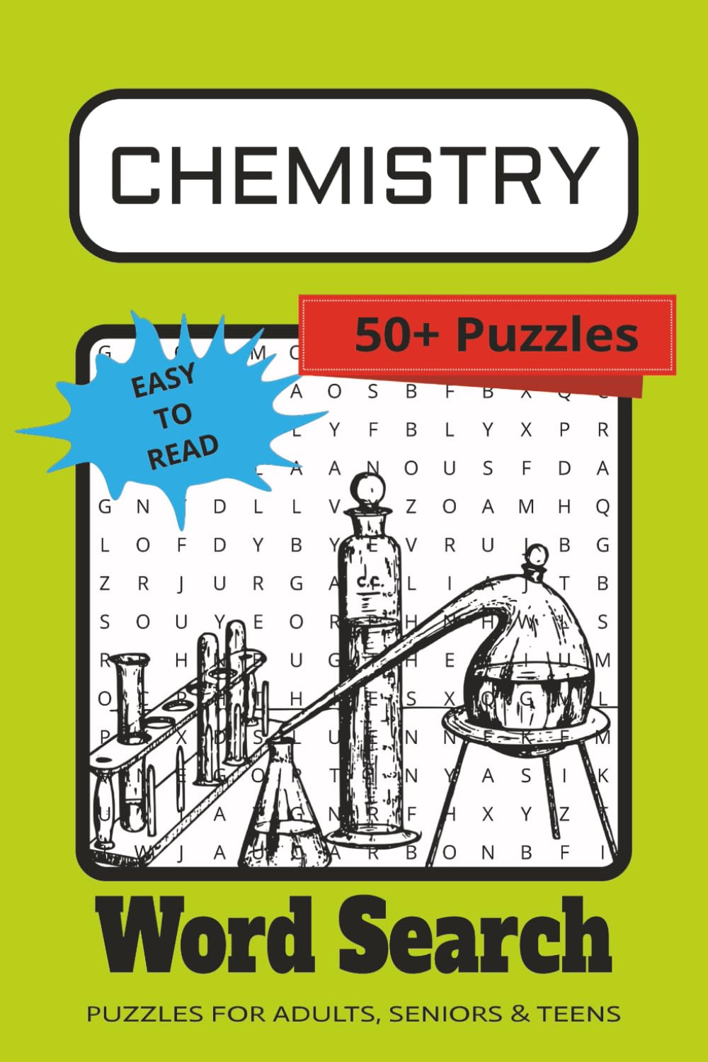 Chemistry Word Search Puzzle: Chemistry Word Search Puzzle Book: Word Search with Easy-to-Read Print about Chemistry, Chemical Elements , Laboratory ... | 50+ Puzzles… Gift for science enthusiast!