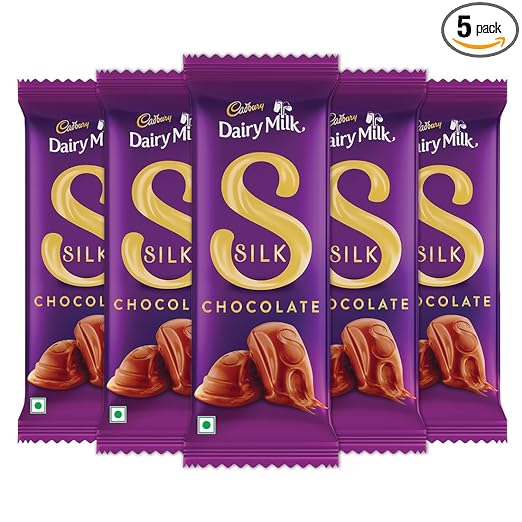 Cadbury Dairy Milk Silk Chocolate Bar, 64 Gram (Pack Of 5)