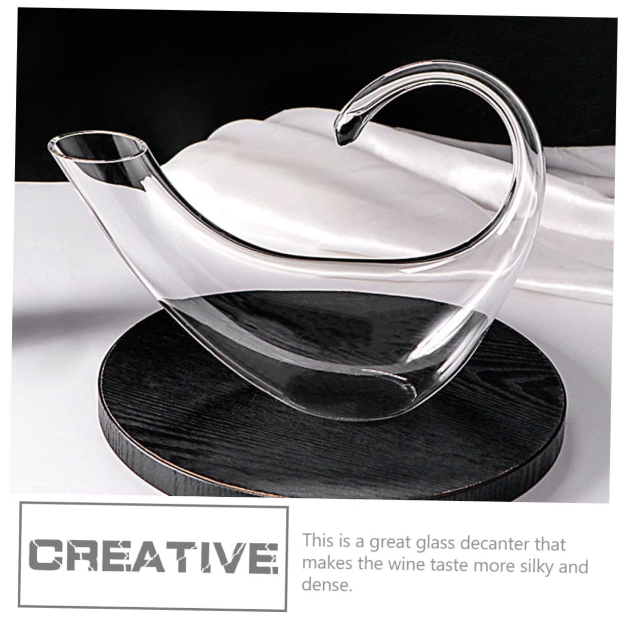 ABOOFAN Elegant Wine Dispenser Fast Decanter Transparent Glass Wine Divider for Home Use Enhances Aroma Taste for Entertaining and Decor Your Wine Cabinet
