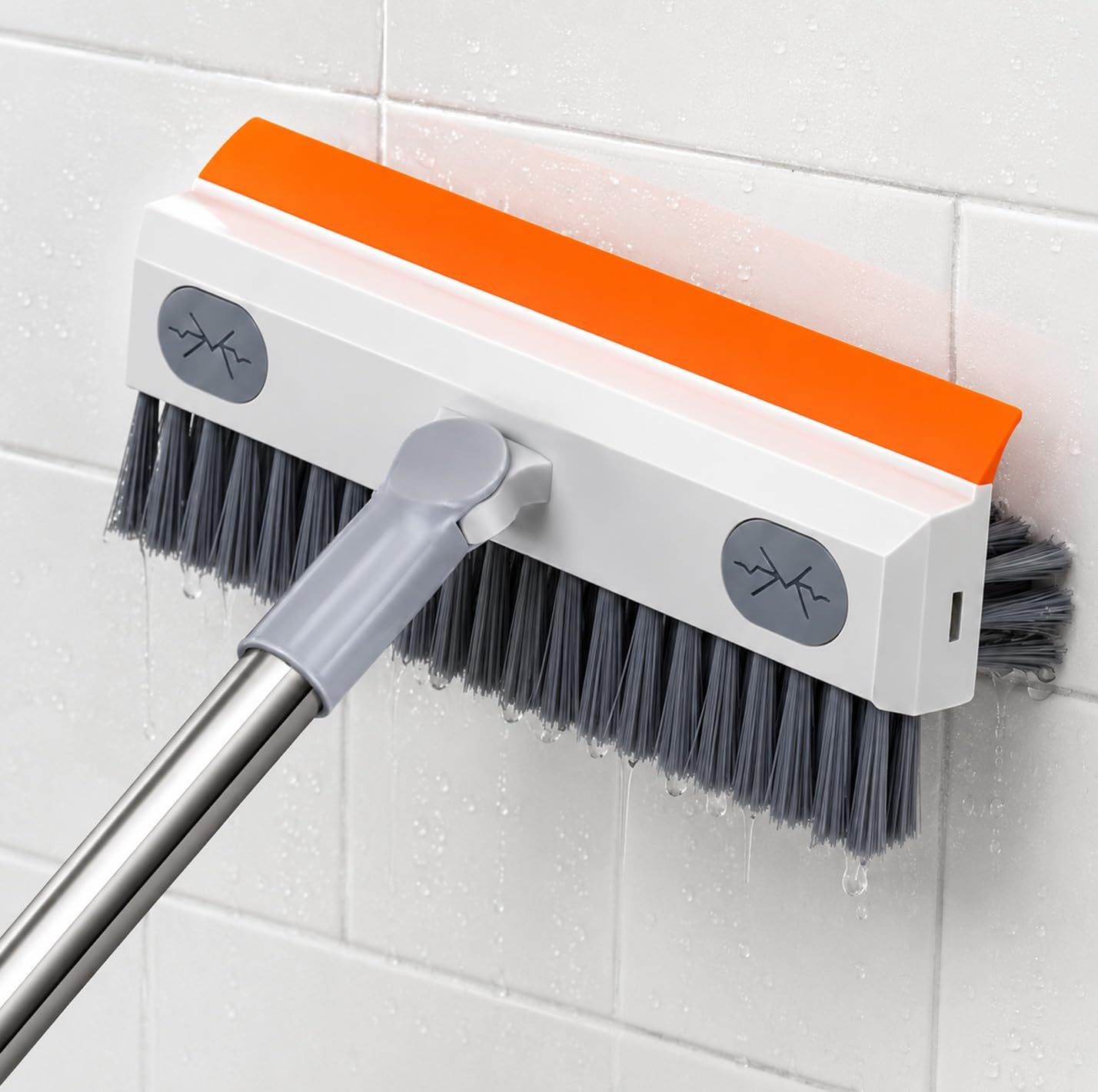 PANCA 3 in 1 Bathroom Cleaning Brush with Wiper & Long Handle | 180° Rotating Floor Scrub Brush for Tile, Grout, Shower Glass, Wall, Toilet & Kitchen Floor Cleaning | Extendable Heavy Duty Scrubber-image-24