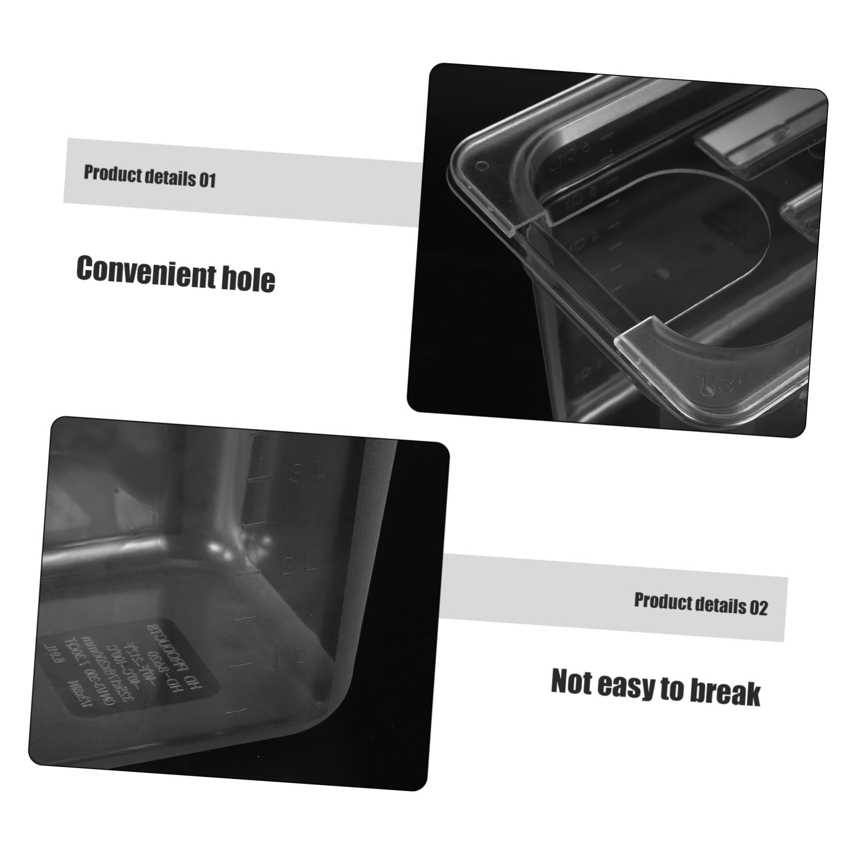 NUOBESTY Recipiente de Cocción Lenta 6l PC para Sous Vide Doméstico