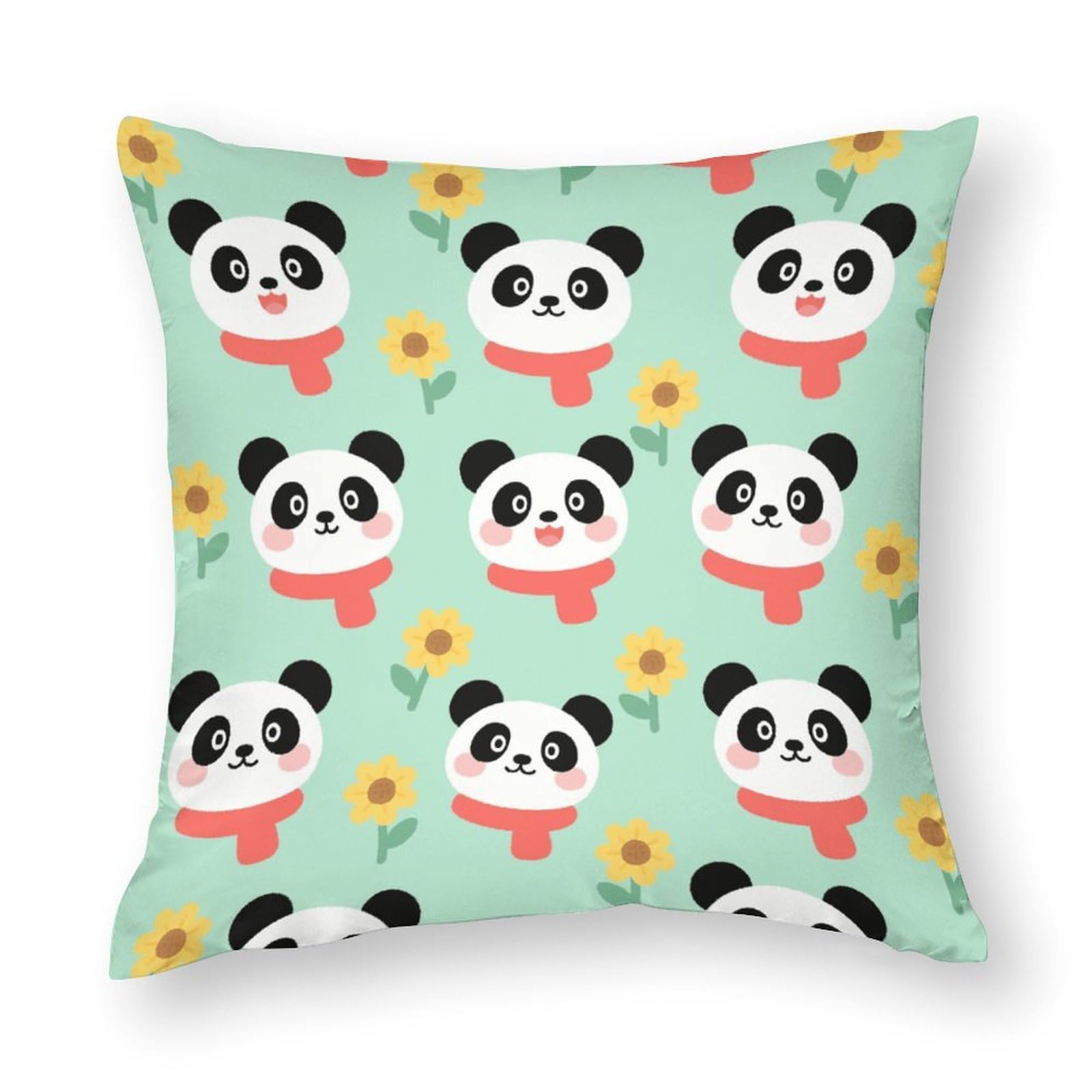 Pandan Throw Pillow Covers Square Pillow Sham Removable Pillow Protector Modern Cushion Covers Soft Pillowcases Cozy Pillow Cases for Sofa Bed Car 22"x22"