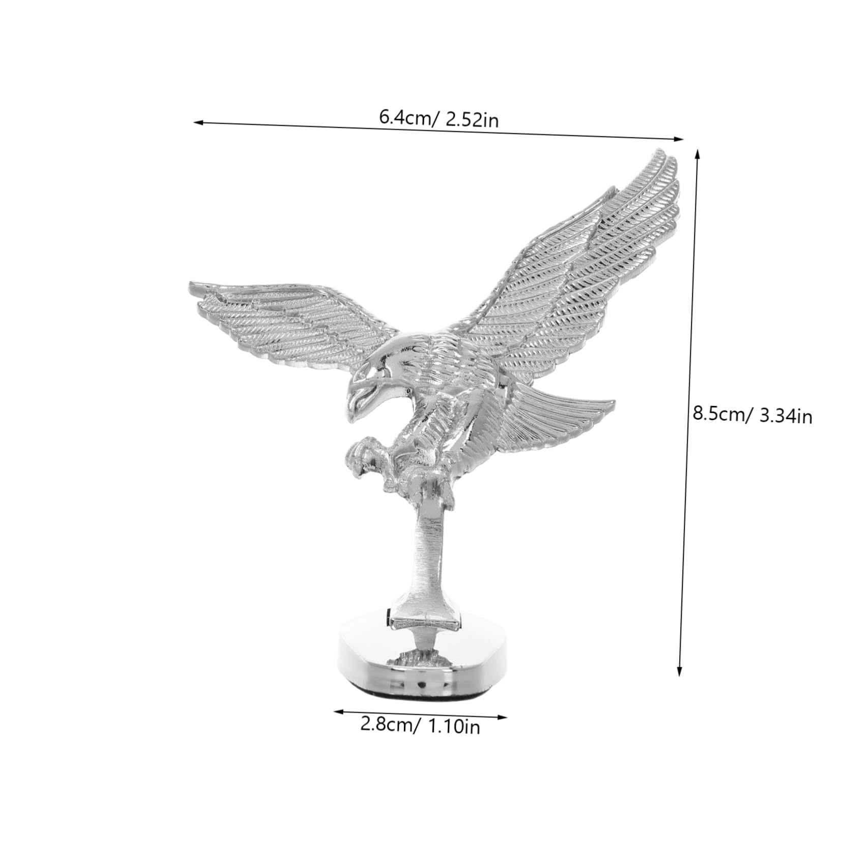 Happyyami Metal Eagle Hood Ornament for Cars and Trucks Decorative Badge Decal Sculpture for Enhanced Aesthetics and Unique Style Easy Setup Hood Decoration for Automotive