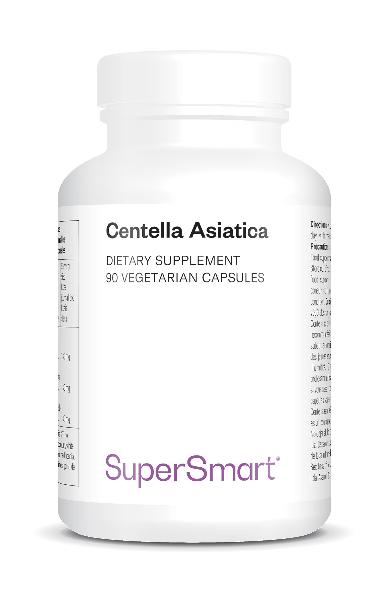 Centella Asiatica - Erba della tigre - Supporta il benessere mentale e riduce lo stress - Contribuisce al corretto funzionamento del sistema immunitario - Vegano - Senza glutine - Supersmart