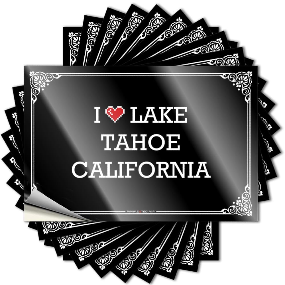 Friends, Funny Sticker Earth Wall I Love Lake Tahoe California | Great Waterproof Vinyl Stickers(12X18CM)
