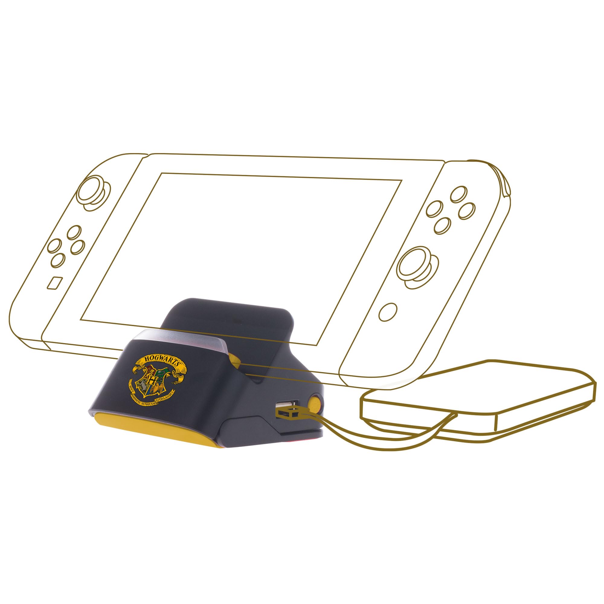 Freaks and Geeks- Harry Potter-Switch-Dock et Stand 2 en 1-Support Recharge+Connexion TV-Noir Poudlard
