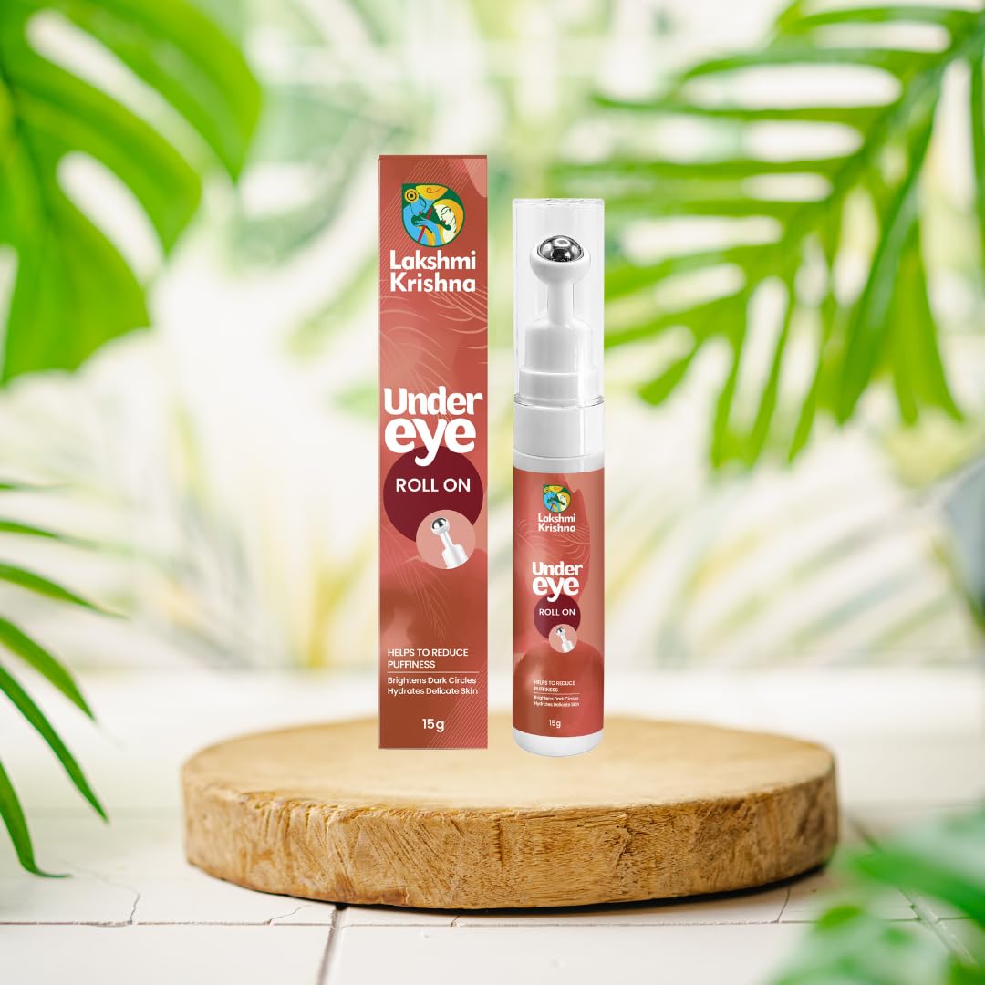 LAKSHMI KRISHNA NATURALS Under Eye Roll Cooling Under Eye Roll-On | Reduces Puffiness, Dark Circles & Fine Lines|Portable & Convenient|15ml pack — Amazon image 6