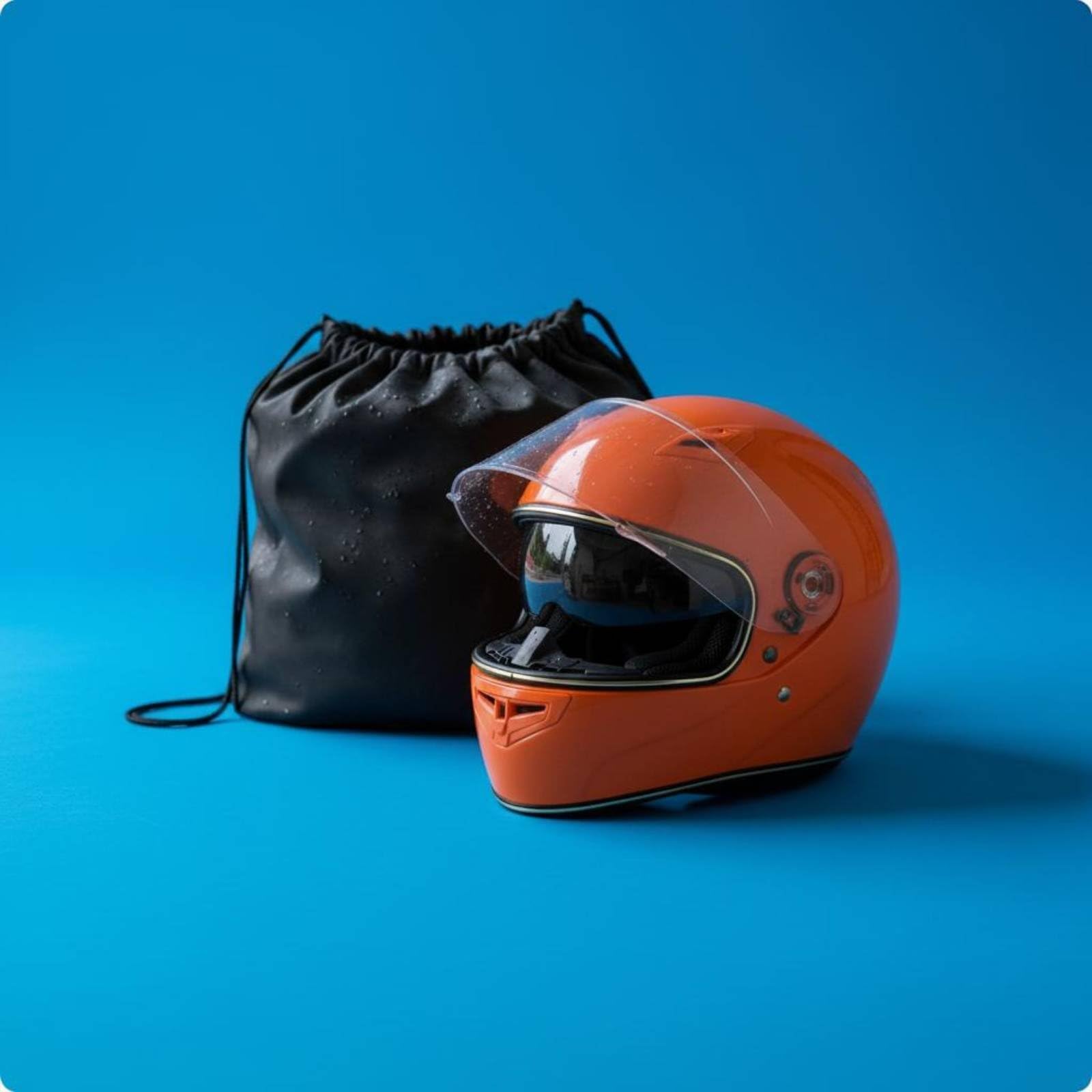 Custodia Casco Sacca Zaino Borsa Sacchetto Materiale Oxford 420D Resistente E Leggero Apertura E Chiusura a Coulisse per Carico Rapido Riparo da, Black 210D