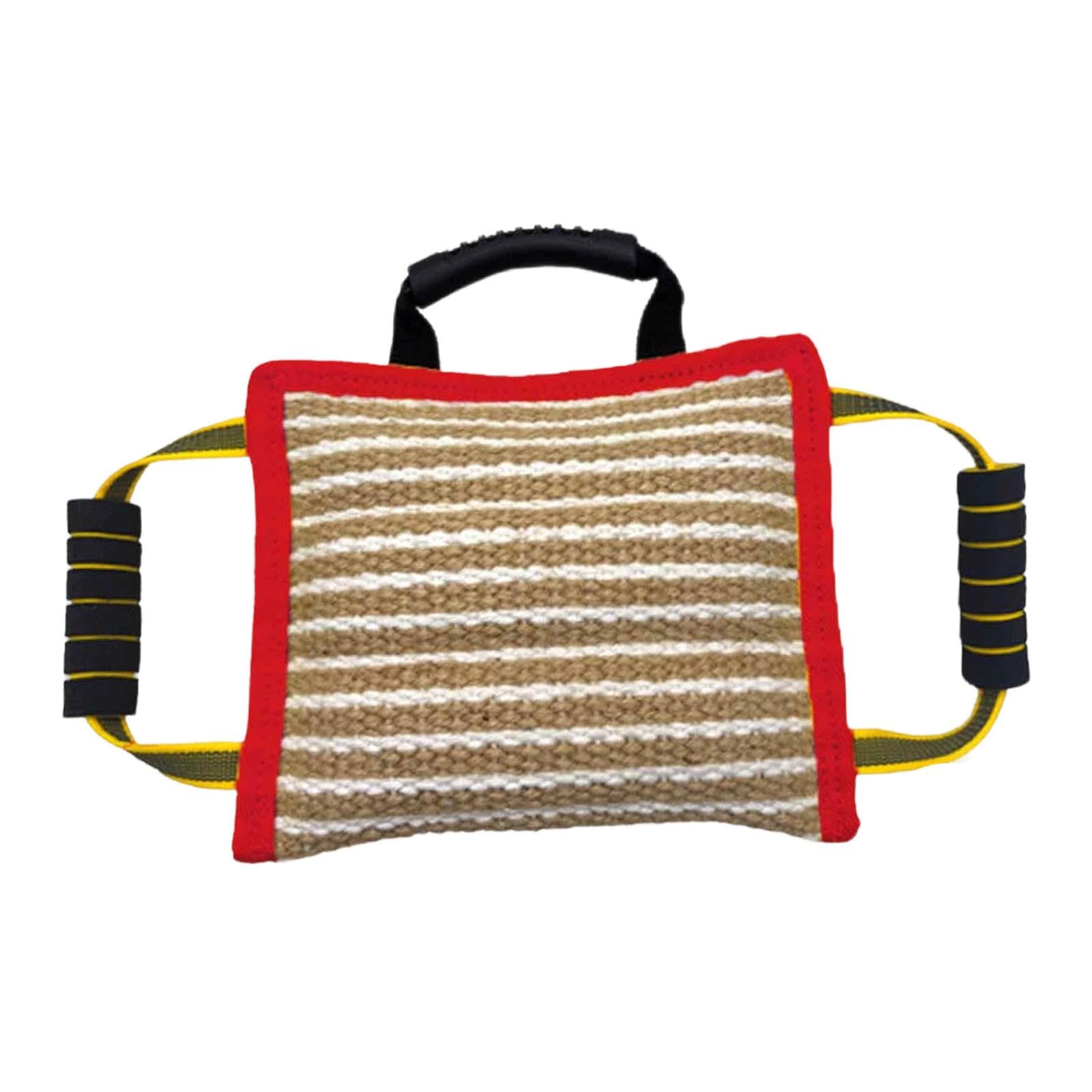 Mordedor para Perros Almohada de Perro Jute Accesorio Robusto Entrenamiento Asa Fácil Agarre Adecuada para Mejorar Obediencia Juegos Interacti