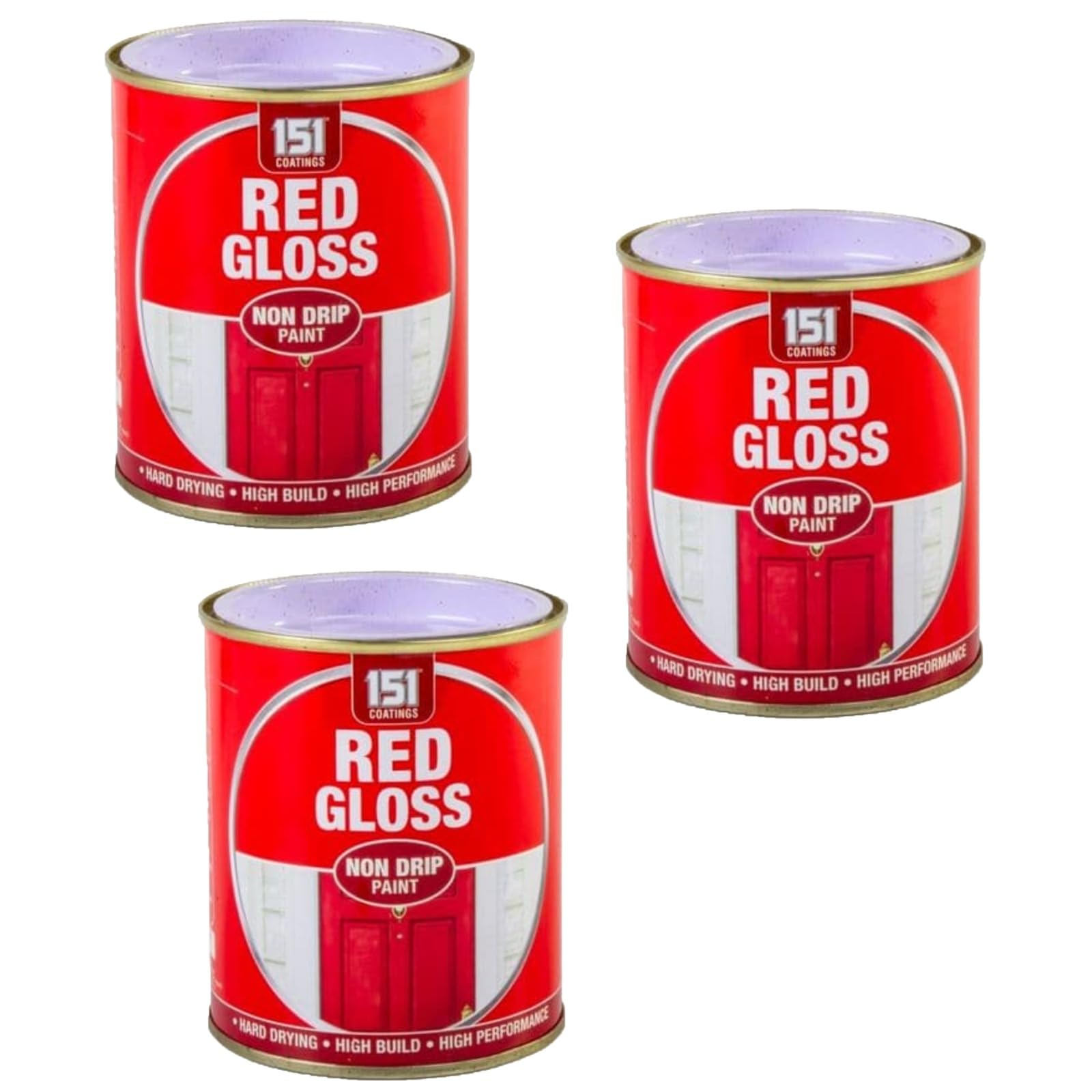 Ysamax 3Pcs 300 Ml Red Gloss Paint, Hard-Drying Technology, Both Stunning Visual Appeal And Lasting Protection, Weather-Resistant, Perfect For Both Indoor And Outdoor, (3Pcs)