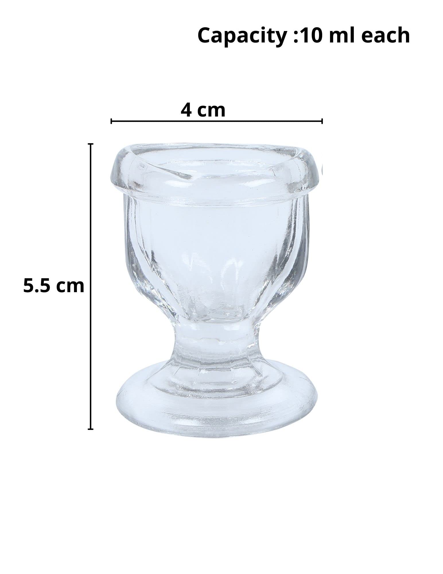 Gobelet de lavage des yeux en verre avec design ingénieux pour s'adapter aux yeux pour un nettoyage efficace des yeux – Bord en forme d'œil, ajustement parfait – Transparent – 1 pièce