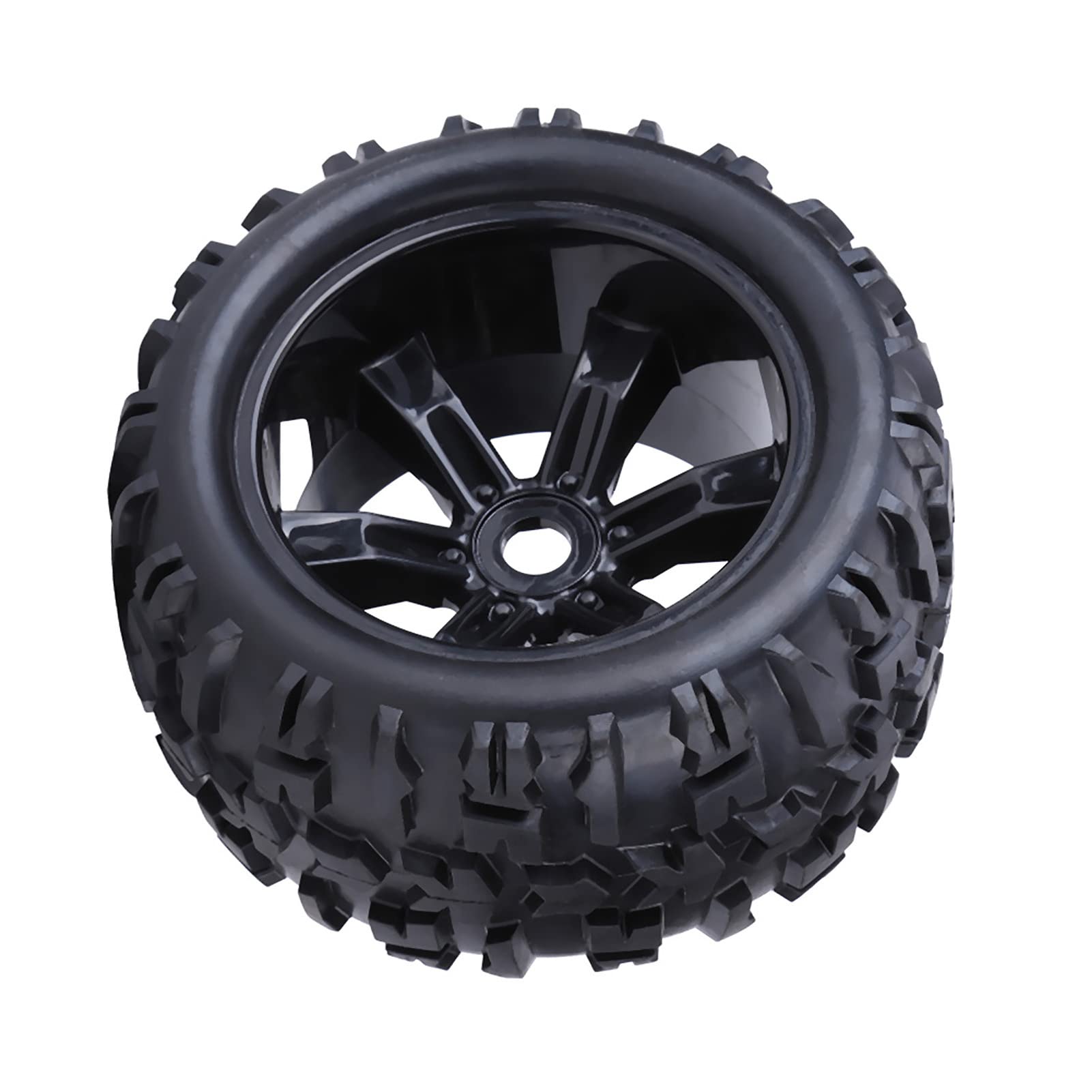 Keenso Neumáticos RC Neumáticos de Goma para Coche RC con Bujes de Plástico 150 X 77 Mm 17 Mm Montaje Hexagonal Agarre Antideslizante Resistencia Al Desgaste para 1 8 Truck Car Off Road Racing